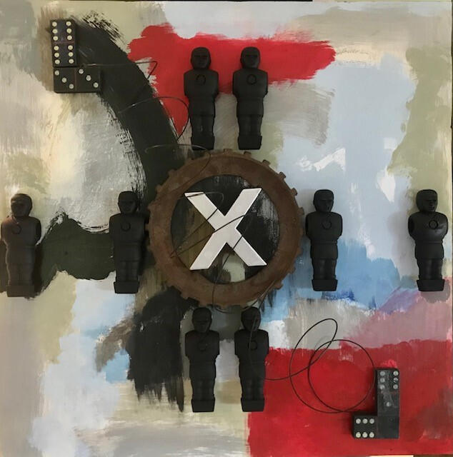 X MEN - 20" X 20" Mixed Media - $400