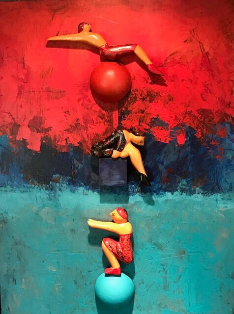Balancing Act - 24" x 30" Mixed Media - SOLD