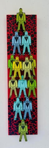 Men of Color - 6&quot; x 12&quot; Mixed Media on wood - $500