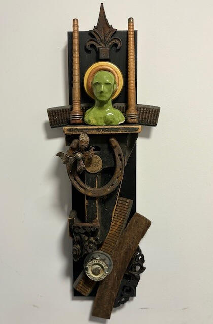 Lauderdale Lucky 6&quot; x 20&quot; Mixed Media on Wood - SOLD
