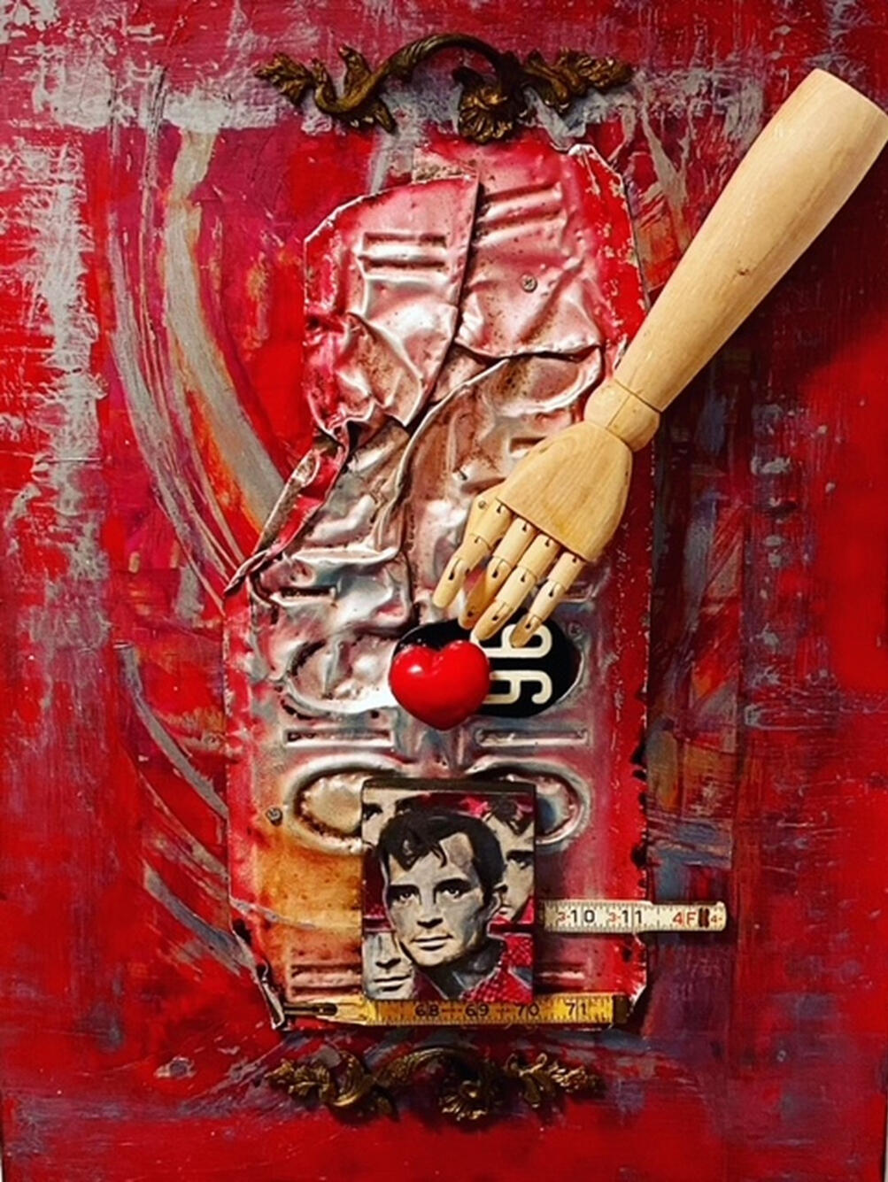 The Crush - 24&quot; x 24&quot; Mixed Media on wood - $600