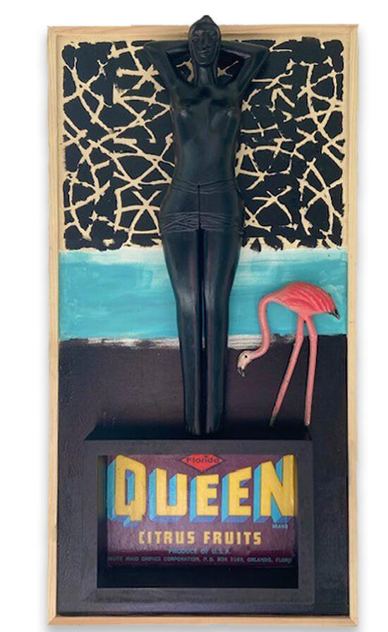 Florida Queen - 12" x 24" mixed media - SOLD