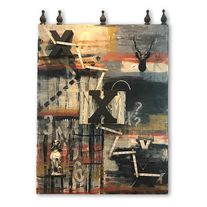 Triple XXX 36” x 48” Mixed Media on wood panel - $3000