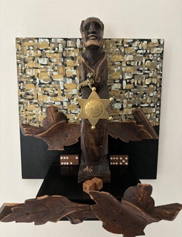 The Sheriff - 12&quot; x 12&quot; Mixed Media - $400