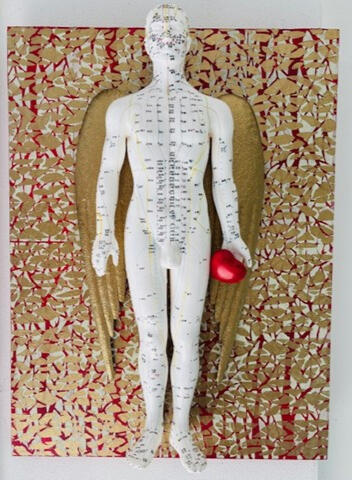 Angel Heart #3 - 24&quot; x 30&quot; Mixed Media - SOLD