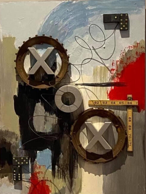 Xtra Special - 24" x 24" - Mixed Media on Wood - SOLD