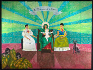 La Resurreccion de las Fridas 36" x 48" Texture paste, acrylic, and oil painting on canvas$2500
