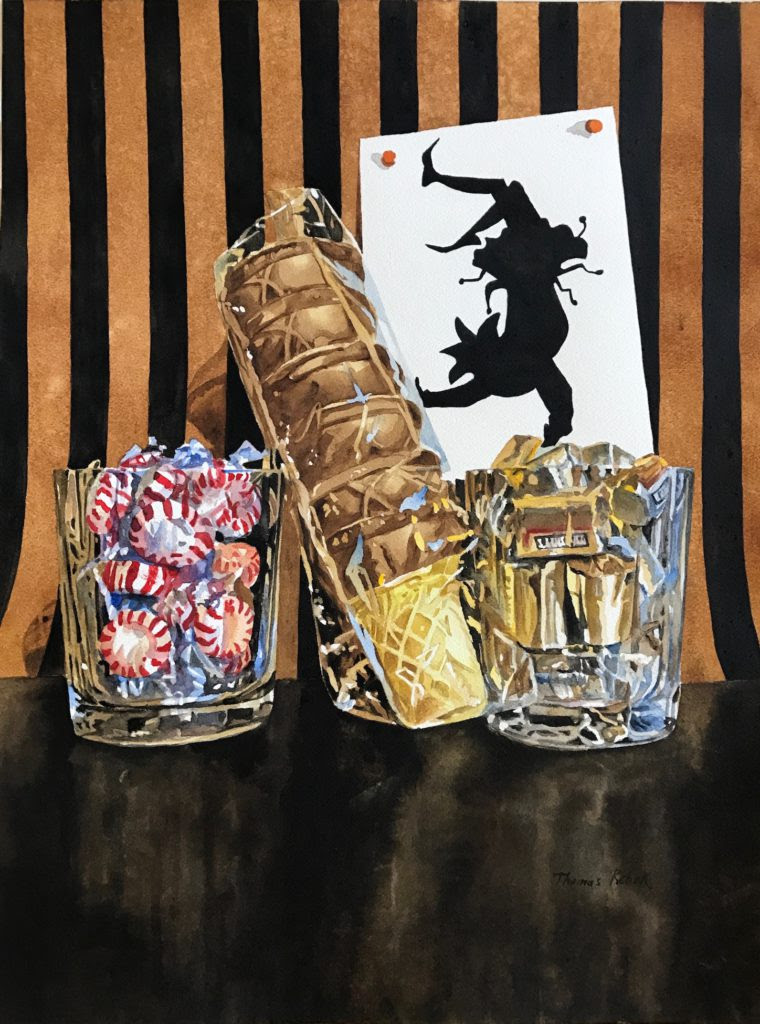  Cones and Candy, watercolor, 18x15” $950