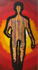 STORY "Man on fire" Acrylic/Canvas 28X50 $3,500