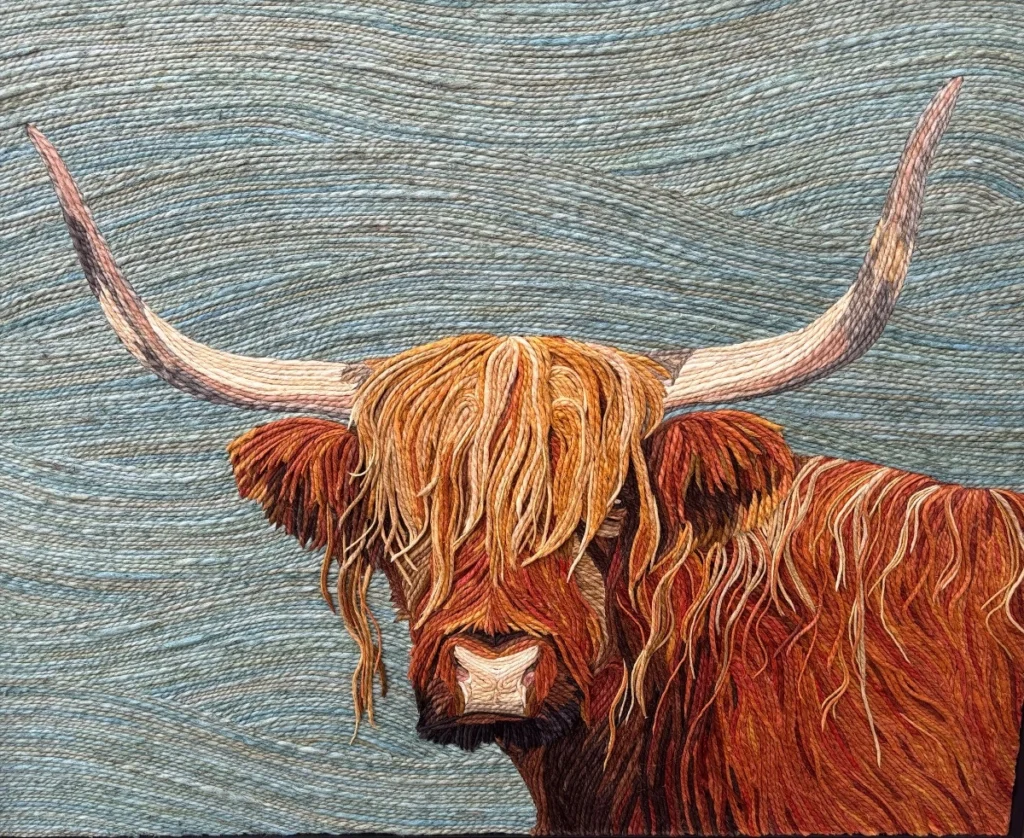 HIGHLAND COW24” x 36”
Hand Dyed Hemp Rope on Canvas
$2100