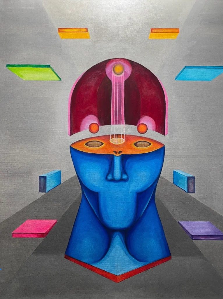 Mind Control is all Above Oil on Canvas 20”x 24" $1000